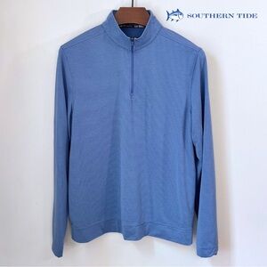 Southern Tide Cruiser Micro Stripe Heather 1/4 Zip